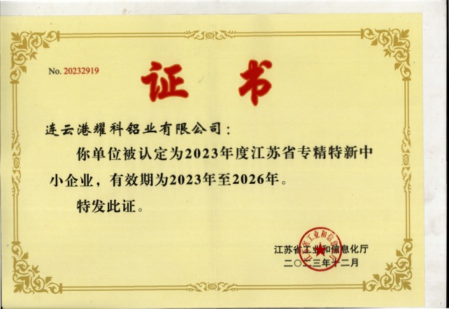 江苏省专精特新中小企业